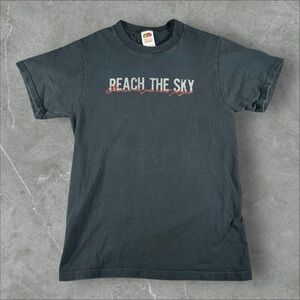Vintage Reach The‎ Sky Shirt Mens Small Black Y2K Straightedge Hardcore Band HXC